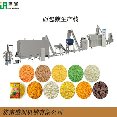济南膨化颗粒面包糠设备 针式面包糠生产设备雪花片设备厂家